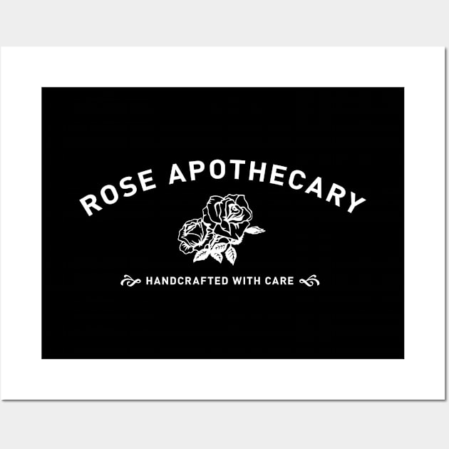 Rose Apothercary - white type Wall Art by VonBraun